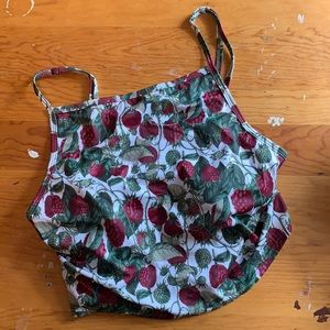 Kortni jeane raspberry square neckline tankini top